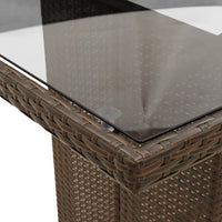 Thumbnail for 7-tlg. Garten-Essgruppe mit Kissen Braun Poly Rattan