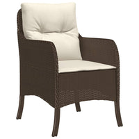 Thumbnail for 9-tlg. Garten-Essgruppe mit Kissen Braun Poly Rattan