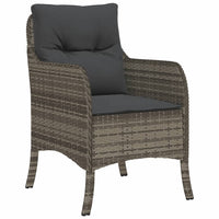 Thumbnail for 9-tlg. Garten-Essgruppe mit Kissen Grau Poly Rattan