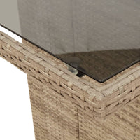 Thumbnail for 9-tlg. Garten-Essgruppe mit Kissen Beige Poly Rattan