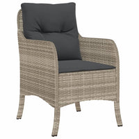 Thumbnail for 9-tlg. Garten-Essgruppe mit Kissen Hellgrau Poly Rattan