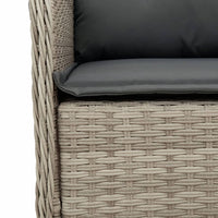 Thumbnail for 9-tlg. Garten-Essgruppe mit Kissen Hellgrau Poly Rattan