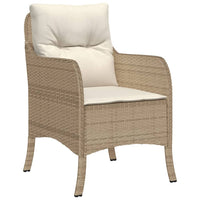 Thumbnail for 9-tlg. Garten-Essgruppe mit Kissen Beige Poly Rattan