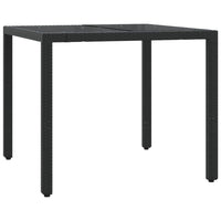 Thumbnail for 3-tlg. Bistro-Set mit Kissen Schwarz Poly Rattan