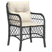 Thumbnail for 5-tlg. Garten-Essgruppe mit Kissen Schwarz Poly Rattan