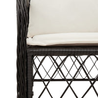 Thumbnail for 5-tlg. Garten-Essgruppe mit Kissen Schwarz Poly Rattan