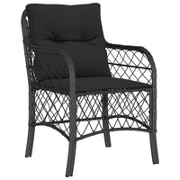 Thumbnail for 5-tlg. Garten-Essgruppe mit Kissen Schwarz Poly Rattan