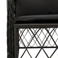 Thumbnail for 7-tlg. Garten-Essgruppe mit Kissen Schwarz Poly Rattan