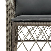 Thumbnail for 3-tlg. Bistro-Set mit Kissen Grau Poly Rattan