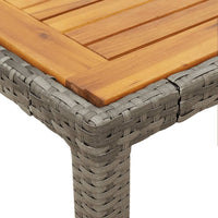 Thumbnail for 3-tlg. Bistro-Set mit Kissen Grau Poly Rattan