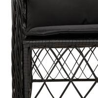 Thumbnail for 7-tlg. Garten-Essgruppe mit Kissen Schwarz Poly Rattan