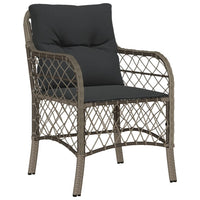 Thumbnail for 7-tlg. Garten-Essgruppe mit Kissen Grau Poly Rattan