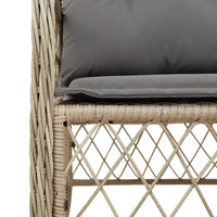 Thumbnail for 7-tlg. Garten-Essgruppe mit Kissen Beigemischung Poly Rattan