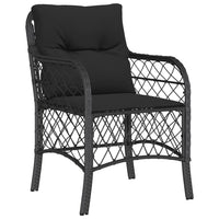 Thumbnail for 7-tlg. Garten-Essgruppe mit Kissen Schwarz Poly Rattan
