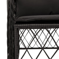 Thumbnail for 7-tlg. Garten-Essgruppe mit Kissen Schwarz Poly Rattan