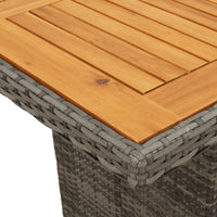 Thumbnail for 7-tlg. Garten-Essgruppe mit Kissen Grau Poly Rattan