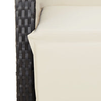 Thumbnail for 3-tlg. Garten-Essgruppe mit Kissen Schwarz Poly Rattan