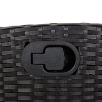 Thumbnail for 9-tlg. Garten-Essgruppe mit Kissen Schwarz Poly Rattan