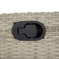 Thumbnail for 7-tlg. Garten-Essgruppe mit Kissen Hellgrau Poly Rattan