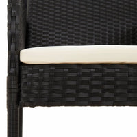 Thumbnail for 9-tlg. Garten-Essgruppe mit Kissen Schwarz Poly Rattan