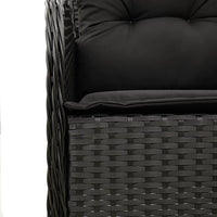 Thumbnail for 9-tlg. Garten-Essgruppe mit Kissen Schwarz Poly Rattan