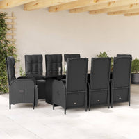 Thumbnail for 9-tlg. Garten-Essgruppe mit Kissen Schwarz Poly Rattan