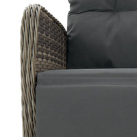 Thumbnail for 9-tlg. Garten-Essgruppe mit Kissen Grau Poly Rattan