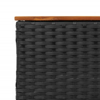 Thumbnail for 5tlg. Garten-Sofagarnitur mit Kissen Schwarz Poly Rattan Akazie