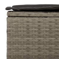 Thumbnail for 5-tlg. Garten-Sofagarnitur mit Kissen Grau Poly Rattan Akazie