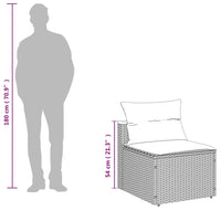 Thumbnail for 5-tlg. Garten-Sofagarnitur mit Kissen Beige Poly Rattan Akazie