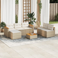 Thumbnail for 5-tlg. Garten-Sofagarnitur mit Kissen Beige Poly Rattan Akazie