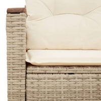 Thumbnail for Gartensofa mit Kissen 2-Sitzer Beige Poly Rattan