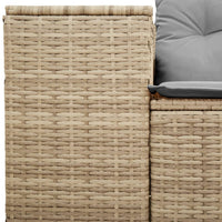 Thumbnail for Gartensofa mit Kissen 2-Sitzer Beige Poly Rattan
