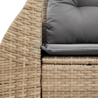 Thumbnail for Gartensofa mit Kissen 2-Sitzer Beige Poly Rattan