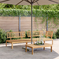 Thumbnail for 3-tlg. Garten-Sofagarnitur aus Paletten Massivholz Akazie