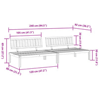 Thumbnail for Garten-Mittelsofas aus Paletten 2 Stk. Massivholz Akazie