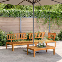 Thumbnail for 3-tlg. Garten-Sofagarnitur aus Paletten Massivholz Akazie