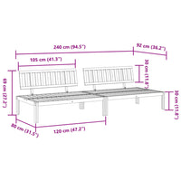 Thumbnail for Garten-Mittelsofas aus Paletten 2 Stk. Massivholz Akazie