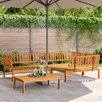 Thumbnail for 4-tlg. Garten-Sofagarnitur aus Paletten Massivholz Akazie