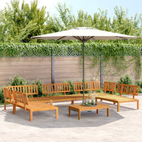Thumbnail for 6-tlg. Garten-Sofagarnitur aus Paletten Massivholz Akazie