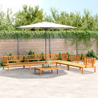 Thumbnail for 6-tlg. Garten-Sofagarnitur aus Paletten Massivholz Akazie