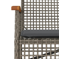 Thumbnail for 3-tlg. Garten-Essgruppe mit Kissen Grau Poly Rattan