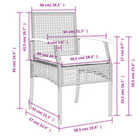 Thumbnail for 5-tlg. Garten-Essgruppe mit Kissen Beige Poly Rattan