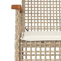 Thumbnail for 7-tlg. Garten-Essgruppe mit Kissen Beige Poly Rattan