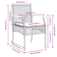 Thumbnail for 7-tlg. Garten-Essgruppe mit Kissen Beige Poly Rattan