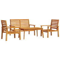 Thumbnail for 4-tlg. Garten-Lounge-Set Massivholz Akazie