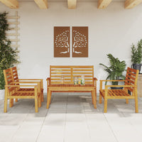 Thumbnail for 5-tlg. Garten-Lounge-Set Massivholz Akazie