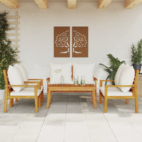 Thumbnail for 5-tlg. Garten-Lounge-Set mit Kissen Massivholz Akazie