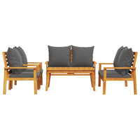 Thumbnail for 5-tlg. Garten-Lounge-Set mit Kissen Massivholz Akazie