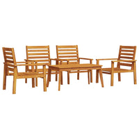 Thumbnail for 5-tlg. Garten-Lounge-Set Massivholz Akazie